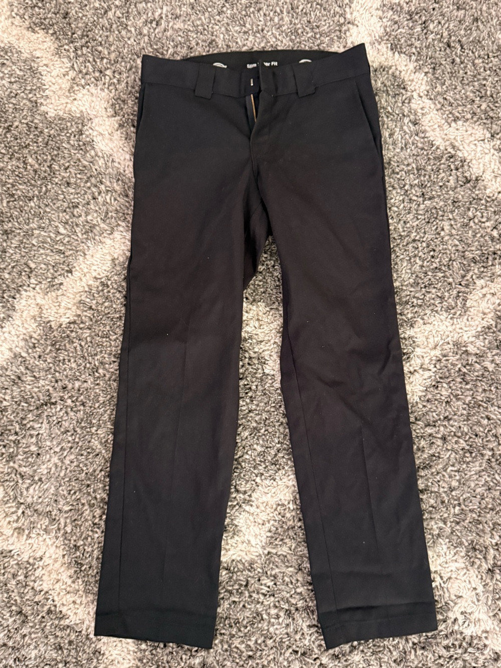 Dickies Black Men's Slim Tapper Work Pants